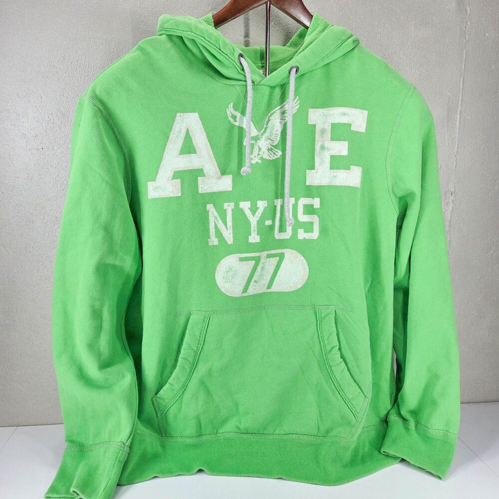 Vintage Y2K American Eagle NY-US 77 Athletic Fit Fleece Hoodie Sz XXL